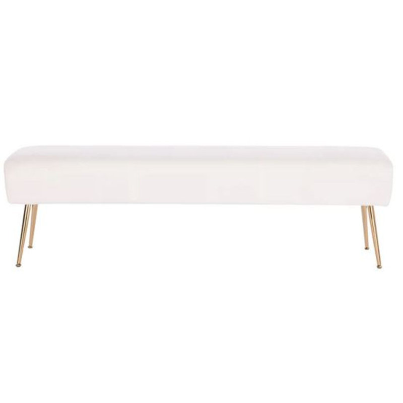 Banc rembourré en mélange de lin Suzette