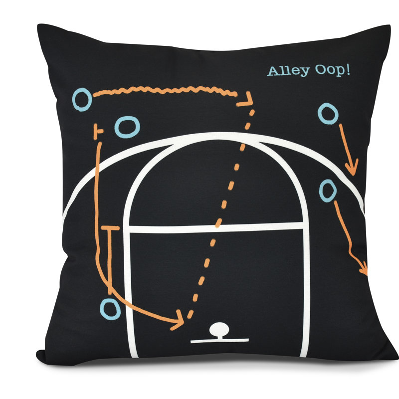 Housse et insert de coussin carré Goals, Gourds, and Gatherings, H 16 po x l 16 po, Noir