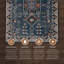Tapis bleu sarcelle et ivoire lavable à la machine Alburnett-1374416473