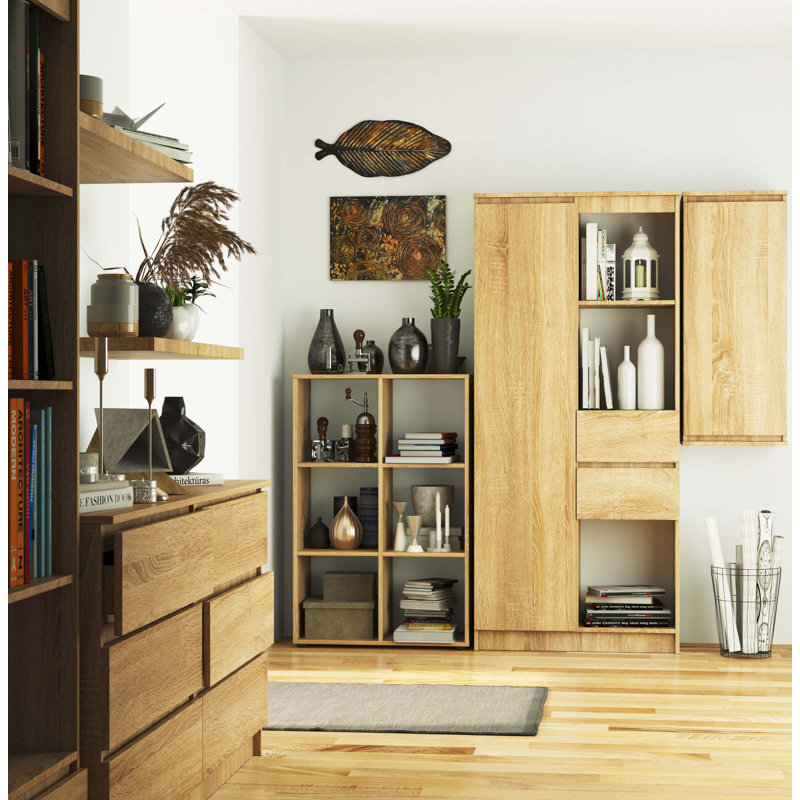 Ayca 70cm W Bookcase, (6 shelves) 109cm H x 70.5cm W x 33cm D