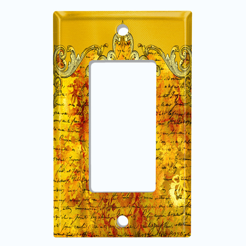 Patterned 1 - Gang Toggle Light Switch Standard Wall Plate