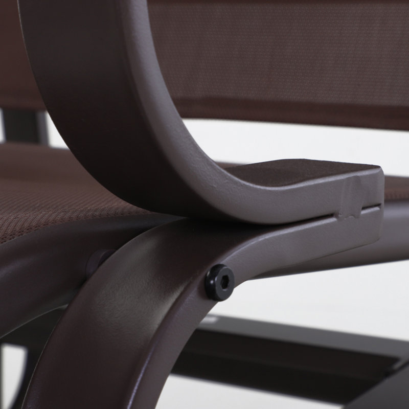 Fauteuil oscillant d'extérieur Outsunny, Brun