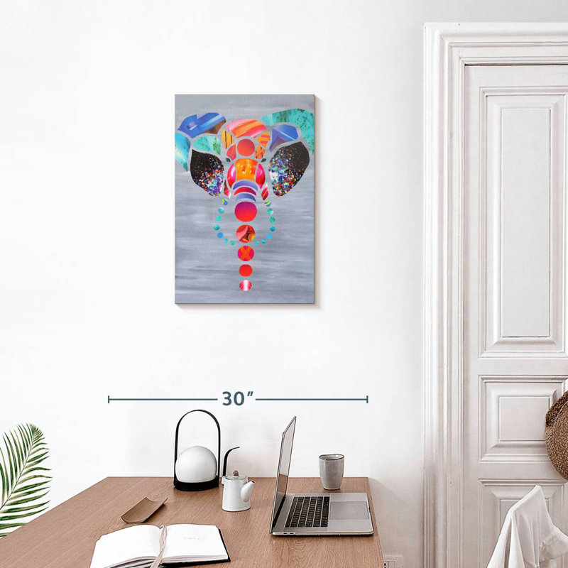 Brampt Abstract Elephant Love, 24" H x 16" W