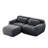 80.3" L-Shaped 2-Seater Sofa with Ottoman-1815100770