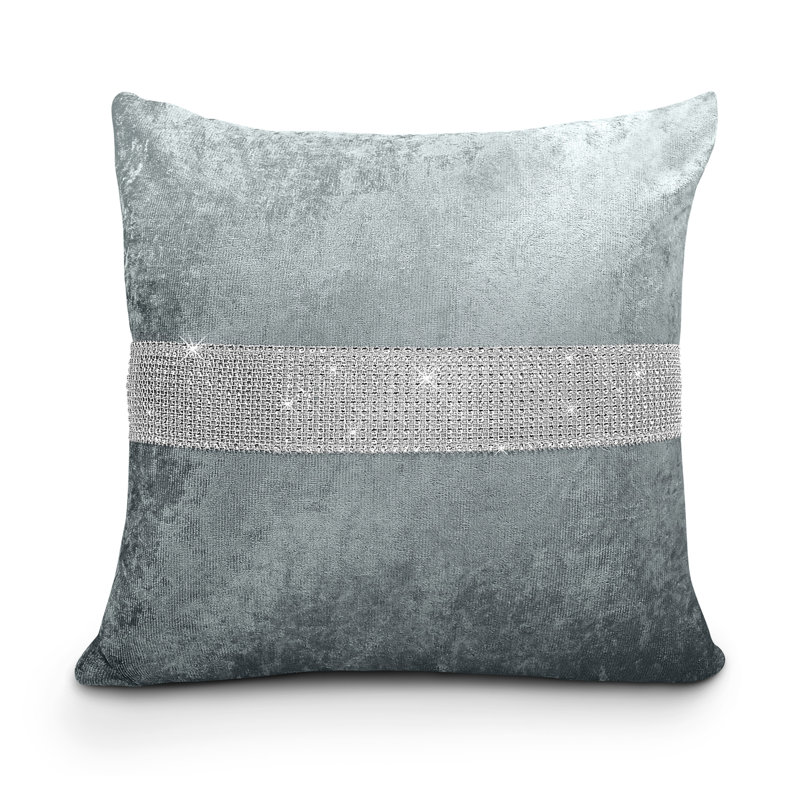 Liebel Stunning Ombre Velvet Tonal Cushion, Grey