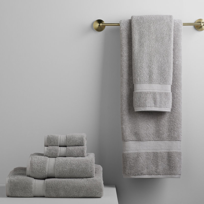 Payten Classic Certified Egyptian Cotton 6-piece Towel Set, Soft Gray