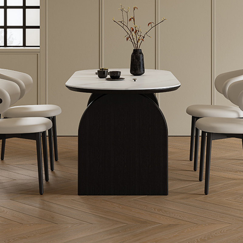 Ensemble de table de salle à manger rectangulaire vintage et chaises, H 29,52 po x L 70,86 po x l 35,43 po