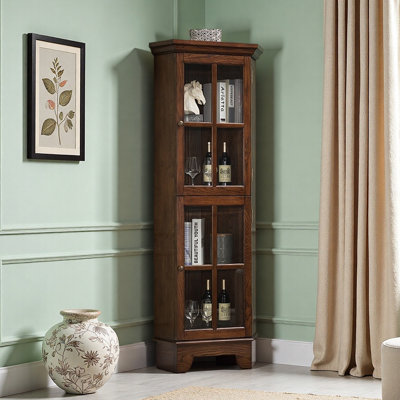 American-style glass display cabinet