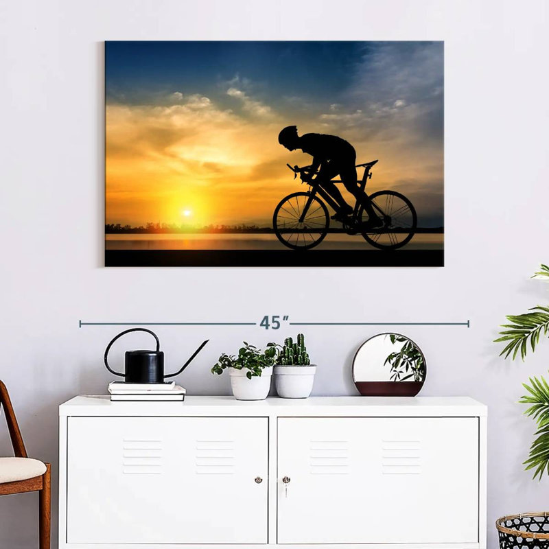 Silhouette de vélo Sireci, H 30 po x l 45 po