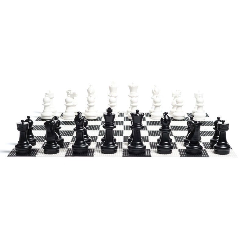12" Giant Plastic Chess Set with Plastic Board