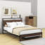 Lit plateforme en métal et bois avec lit gigogne simple Maroma-844986450-844986451