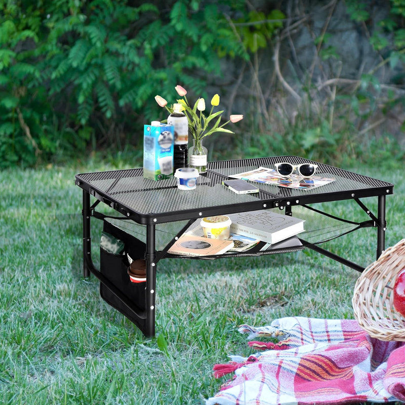 Table de camping pliante en aluminium Roselena