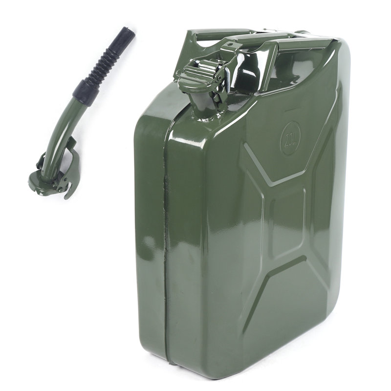 5 Gallon Military Metal Steel Tank Gas Gasoline Fuel Army Can Emergency Backup