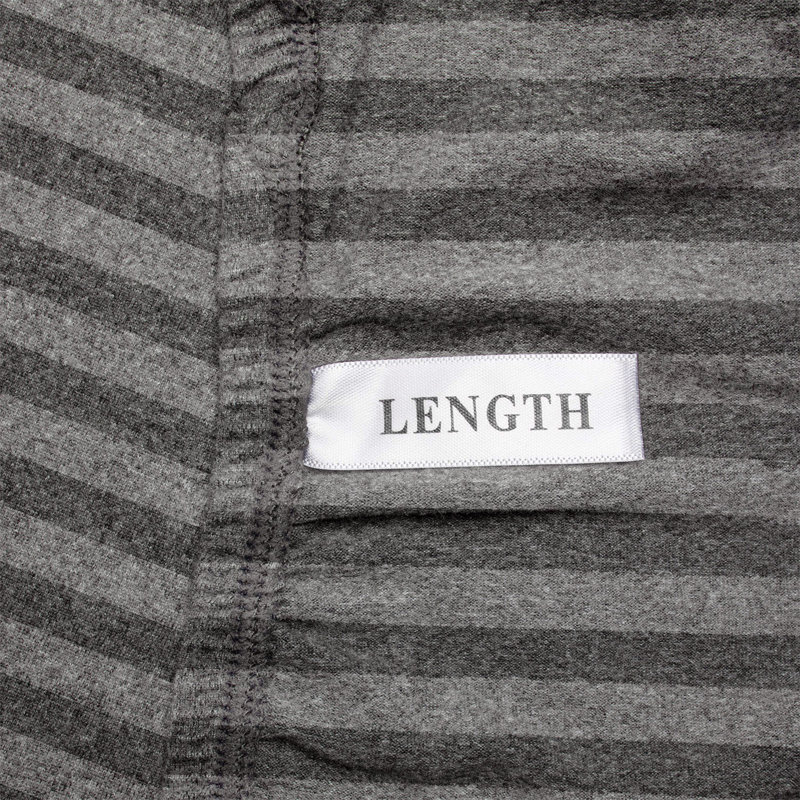 Jersey Knit StretchWrap Box Spring Cover, Twin, Gray Stripe