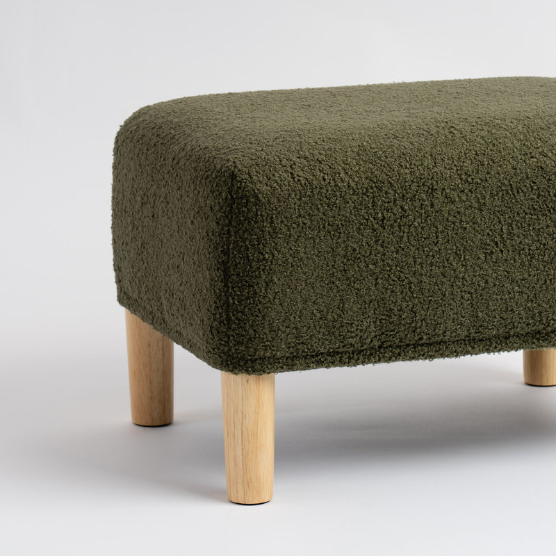 Boucle Foot Stool, Dark Green