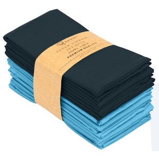 Ruvanti Cloth Napkins Set of 12 Cotton 100%, 20x20 inches Napkins