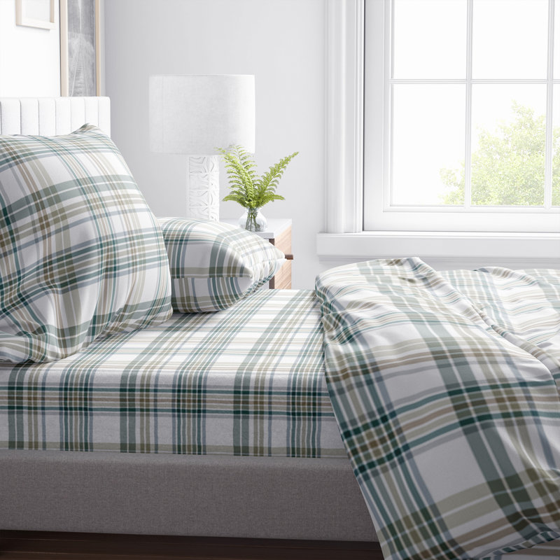 Ensemble de draps kaki, Ensemble de draps pour grand lit + 1 drap + 2 taie