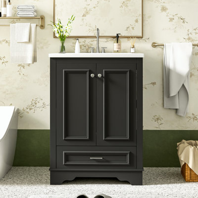 24'' Bathroom Vanity with Ceramic Sink Combo