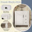 Meuble-lavabo de 30 po avec lavabo en céramique, petite armoire de salle de bain, armoire moderne avec 2 tiroirs et tablette réglable
