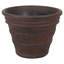 Pot à fleurs d'extérieur rond en polyrésine 13 po x 9,75 po - Fast-1656852983