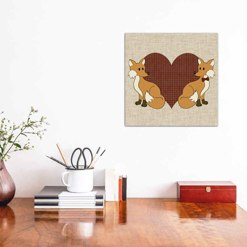 «You & Me II» par Pam Ilosky - impression d'art graphique, Toile tendue, Pas de tapis, H 18 po x l 18 po x 1,5 po