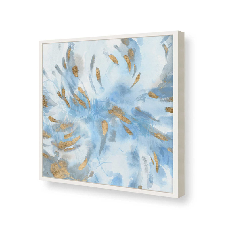 «Estrella Azul II» par June Erica Vess, reproduction d'art, H 20 po x l 20 po, Blanc