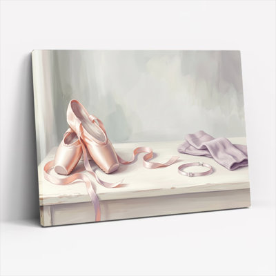 Ballet Shoes Canvas Wall Art Oil Painting Print Set Of 1
