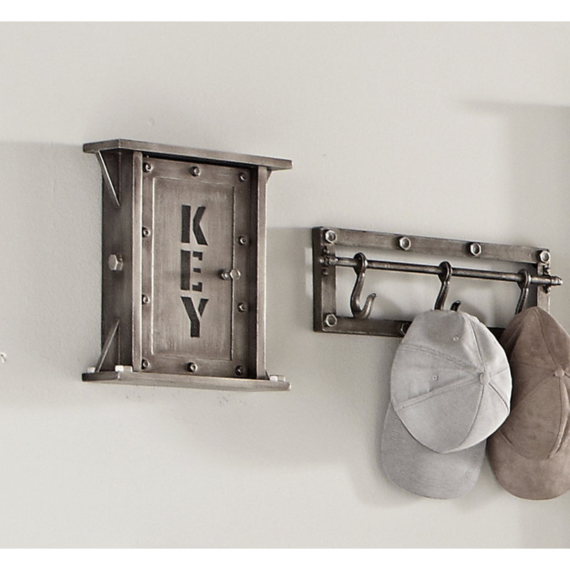 Anaica Metal Wall Organizer with Key Hooks