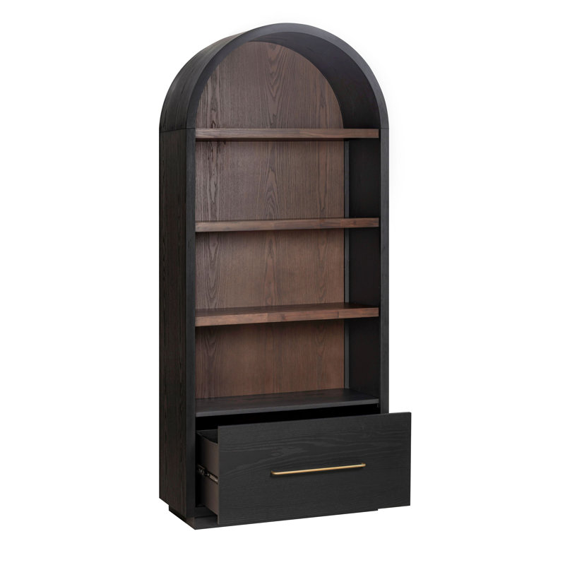 Marlow Wood Bookcase with File Drawer | Stylish Storage
