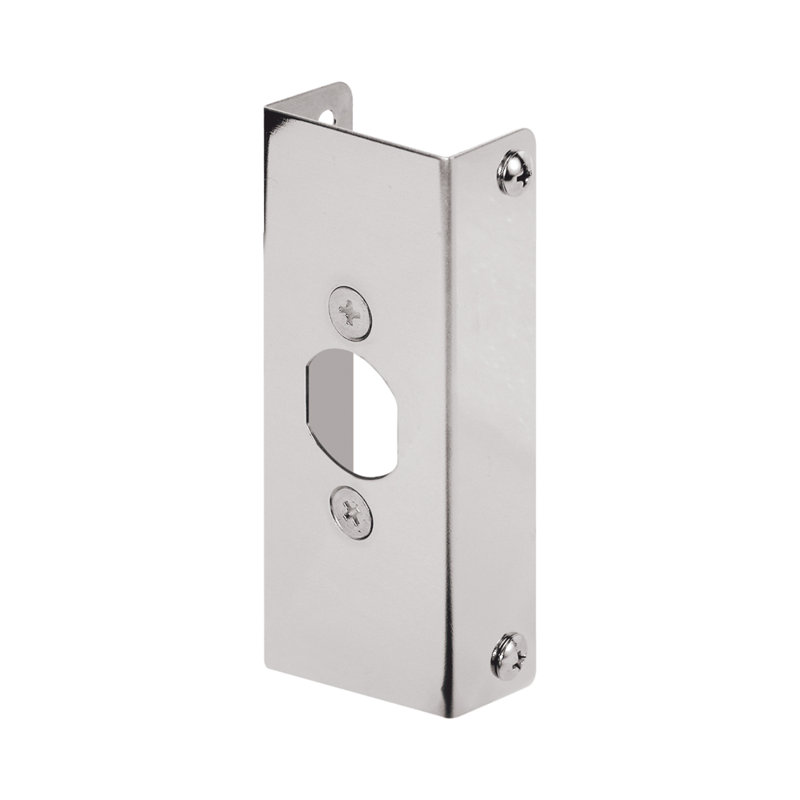 Armature de renfort de porte épaisse Prime-Line (paquet simple), Acier inoxydable, H 6,8 po x l 3,75 po x P 1,2 po