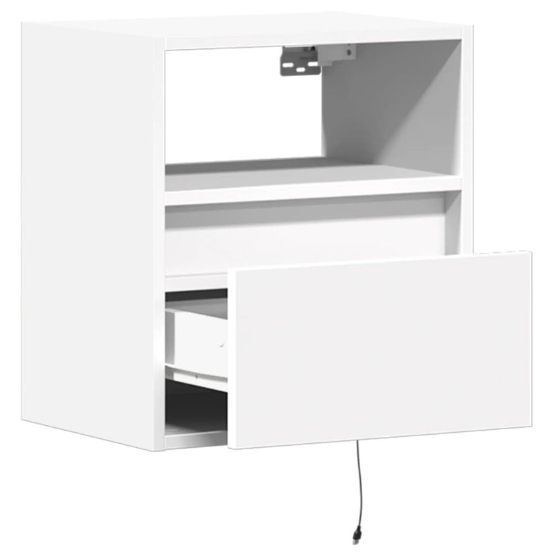 Dallton Unfinished TV Stand, White, 41cm
