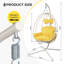 Fauteuil suspendu suspendu en osier avec support et coussin lavable pour patio-133406234-133406249