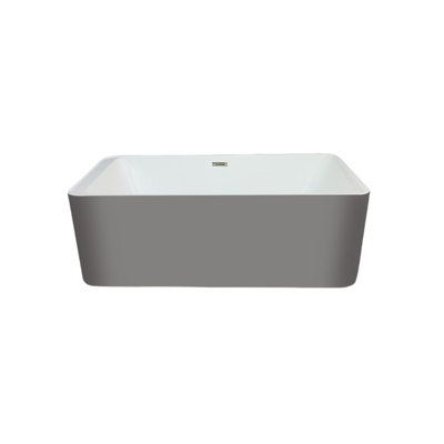 Ensemble de douche et baignoire rectangulaire sans cadre H 63,2 po x H 23,2 po