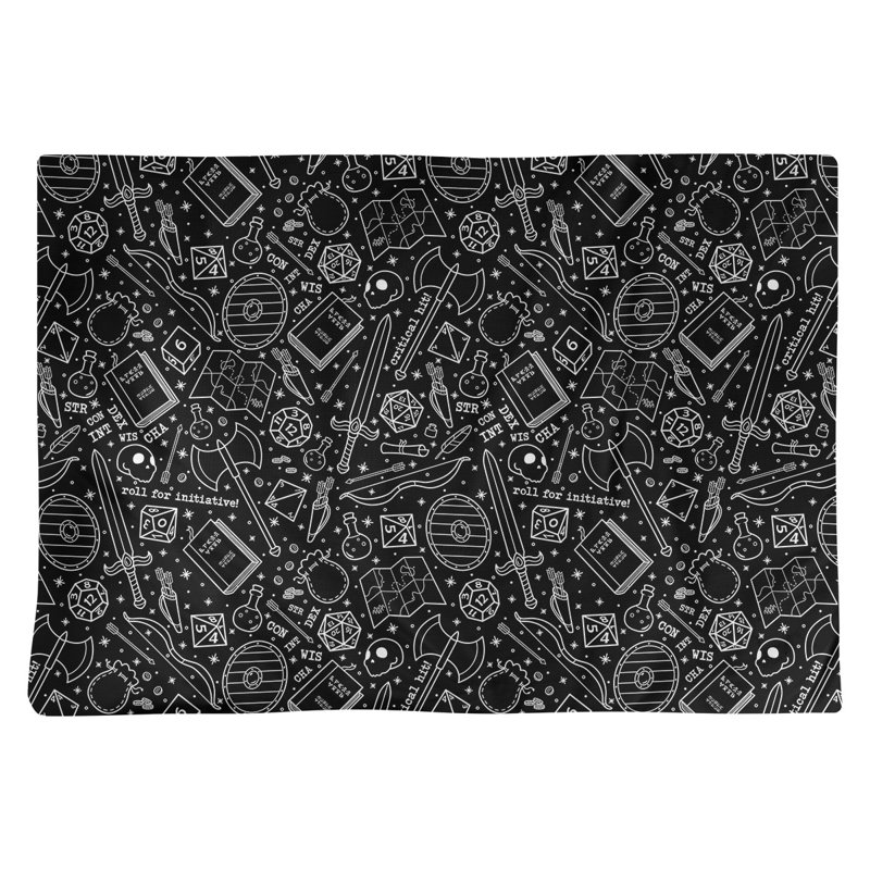 Napperon en coton 18 po Classic RPG, Noir / Blanc