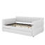 Lit de jour Lambswool, lit plateforme tapissier avec port USB et lit gigogne-734427283