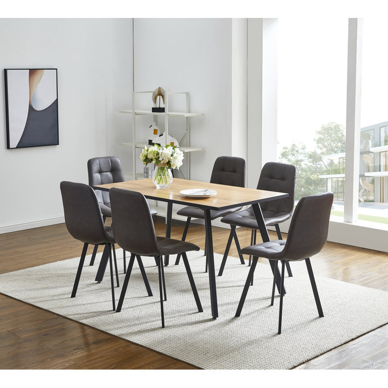 Ensemble repas 6 personnes Cairi, Marron