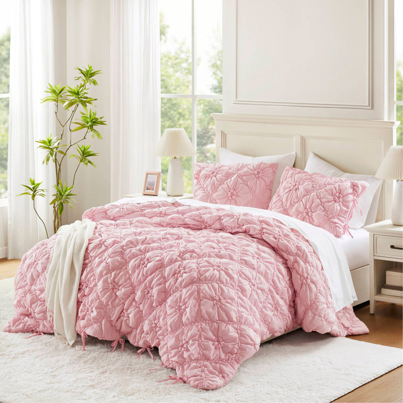 Ensemble d'édredon très grand 3 pièces, Pink