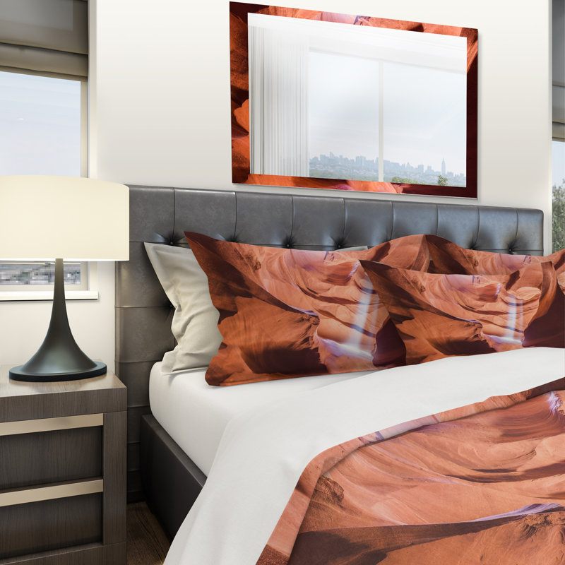 Ensemble de housse de couette designart light to antilope canyon, Housse simple + 1 taie décorative