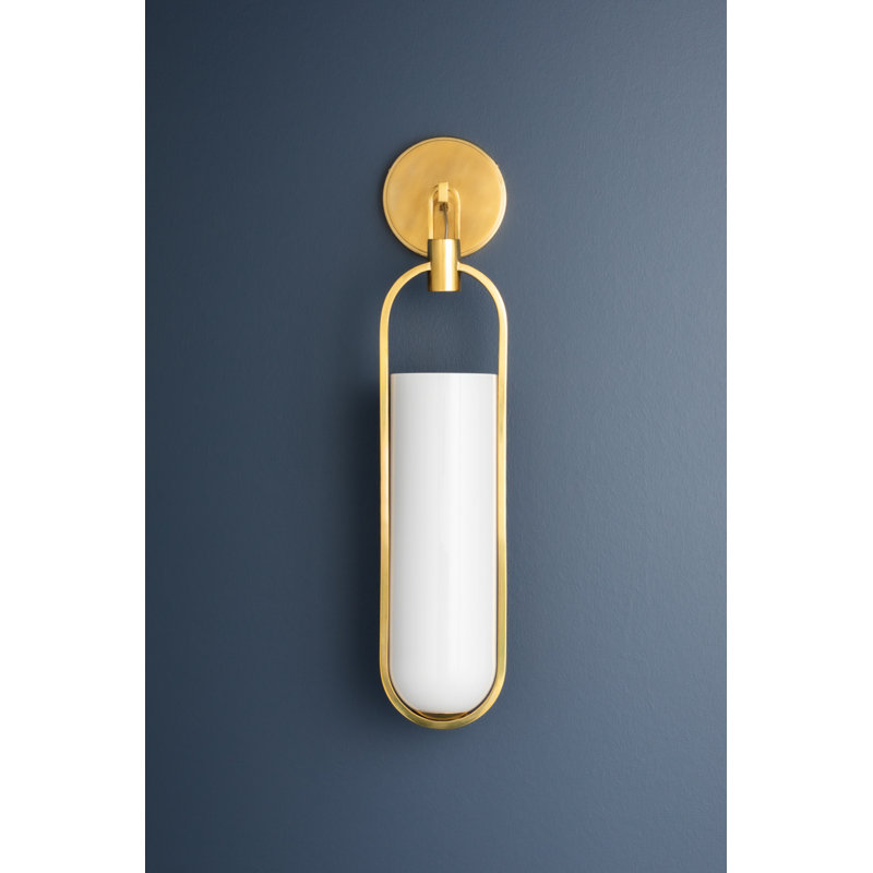 Lorimer 1 Light Wall Sconce, Aged Brass, 15" H x 6.75" W x 6.75" D