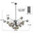 Kyiesha 21 - Light Dimmable Modern Linear Chandelier Sputnik Chandeliers Dining Room Chandelier