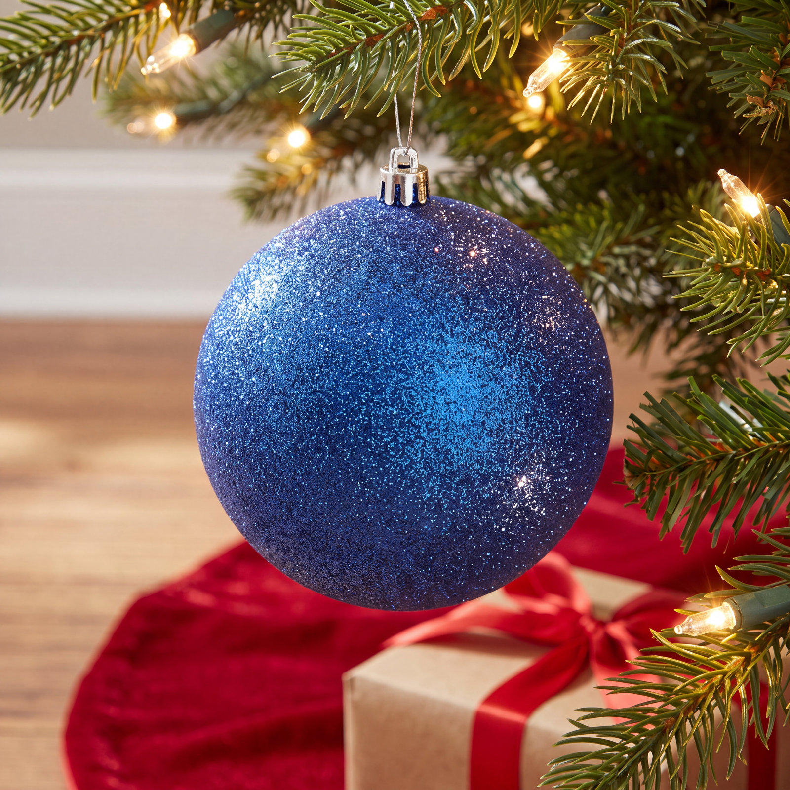 5" Shatterproof Bauble, CobaLight Blue