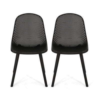 Outdoor Patio Seat - Posey In Black With Weather Resistance And Classy Design Weather- Chair Construction Elegant Lines