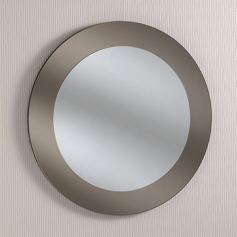 Arja Wood Flat Wall Mirror, Bronze