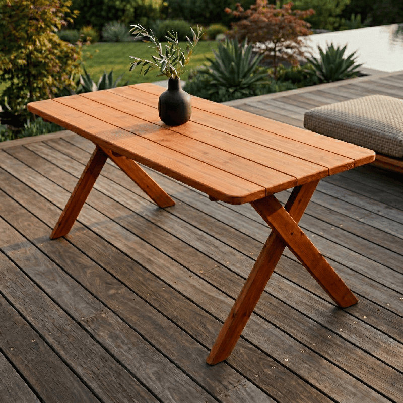  Table croisée 6 pi en cèdre rouge seulement, sans finition, 6 PIEDS, Inachevé