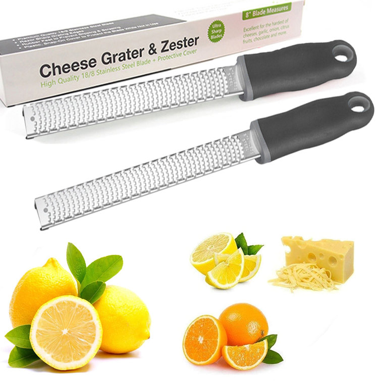 Zester/Grater for Cheese, Lemon, Lime, Oranges, Citrus, Garlic, Ginger –  Spring Chef