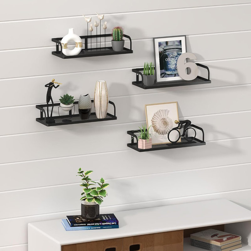 Ensemble de 2 paniers de rangement suspendus à fixation murale, support de bac de rangement en fil métallique