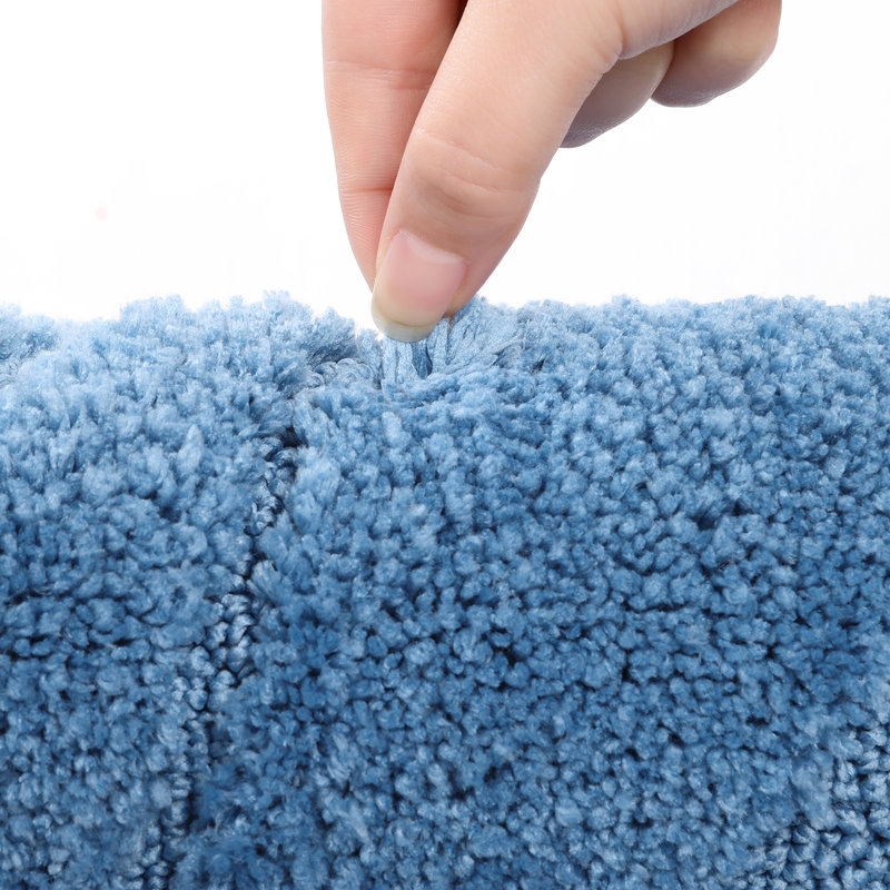 5 Piece Soft Absorbent Microfiber Bath Rug Set with Non-Slip Backing, Blue