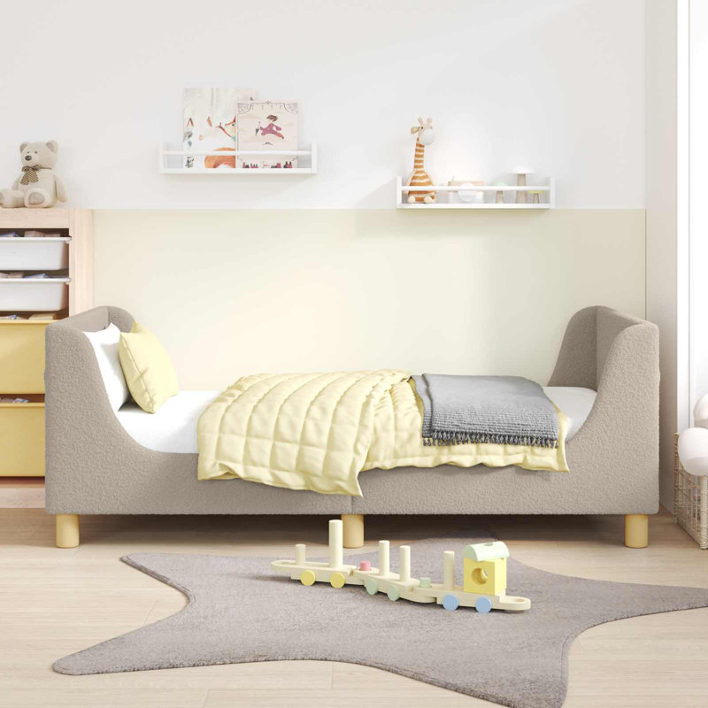 Bed Frame, Light Grey/Natural, European Toddler (80 x 160cm)