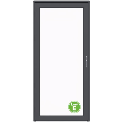 Platinum Interchangeable Full Glass Storm Door with Low-E (handle sold separately)