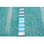 Tapis turquoise à transition de couleur 6 pi 10 po x 10 pi 0 po